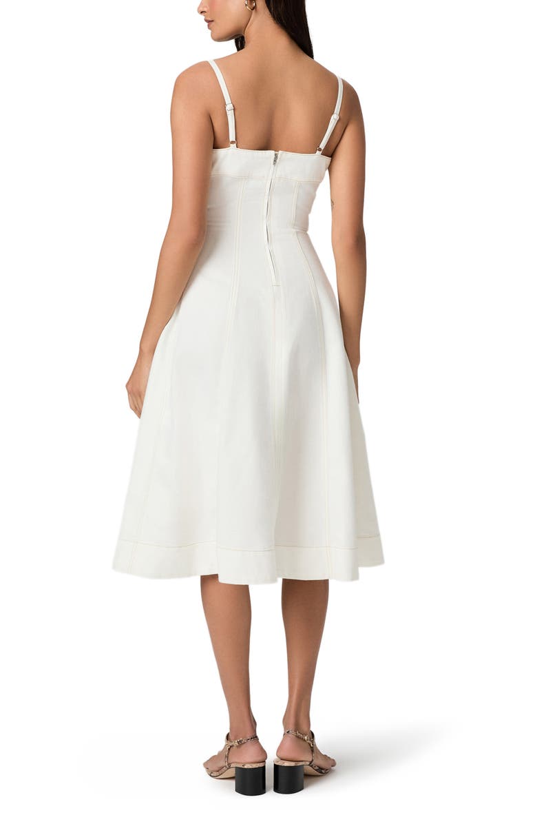 PAIGE Pippa Sleeveless Denim Midi Dress, Alternate, color, Toasted Ecru