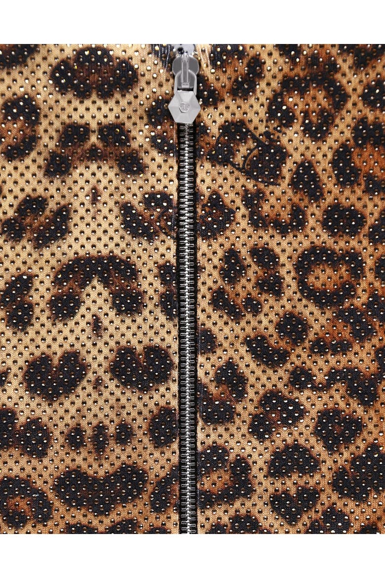 Hoodie Sweatjacket Leopard Girl, Alternate, color, leopard