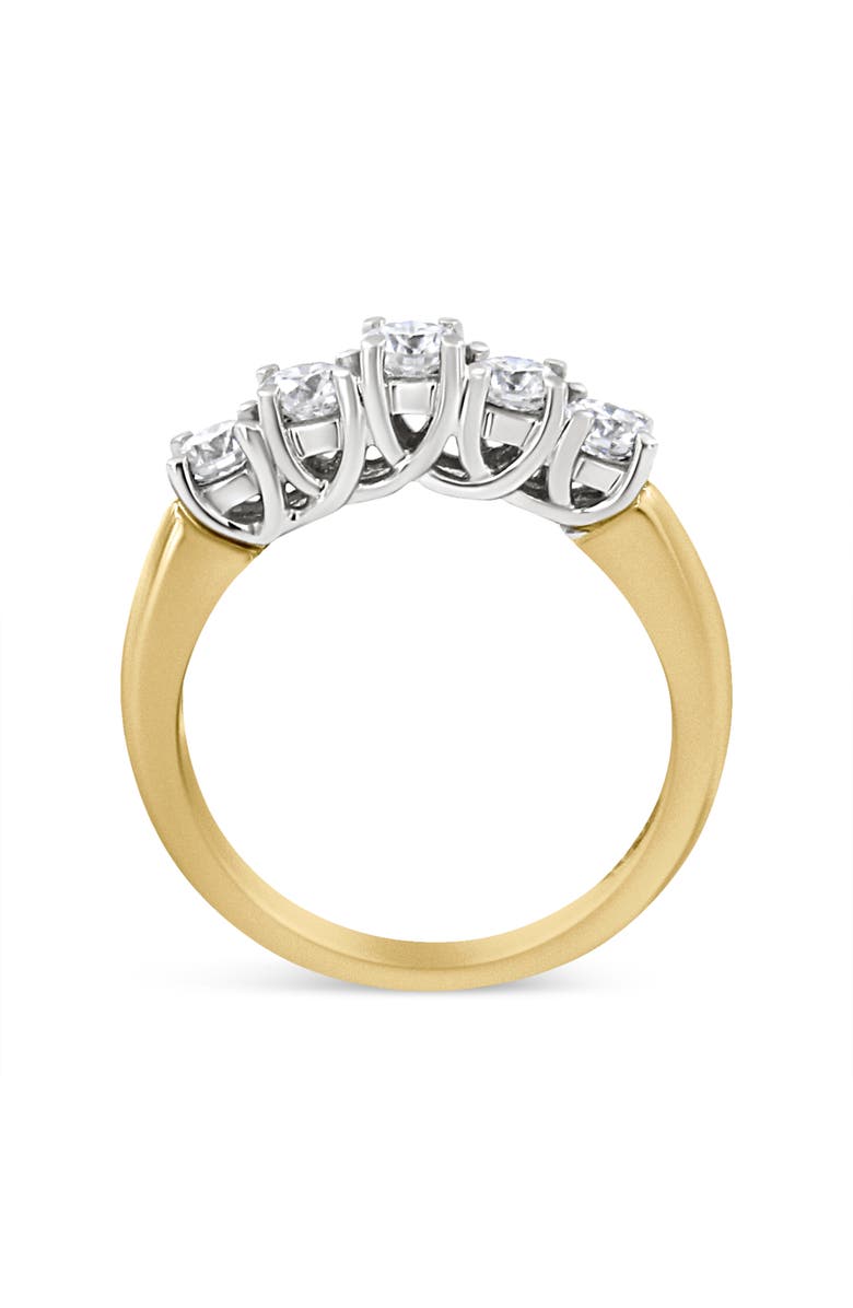 Haus of Brilliance 18K Yellow Gold 1.0 Cttw Diamond Step up 5 Stone Ring Band, Alternate, color, Yellow Gold