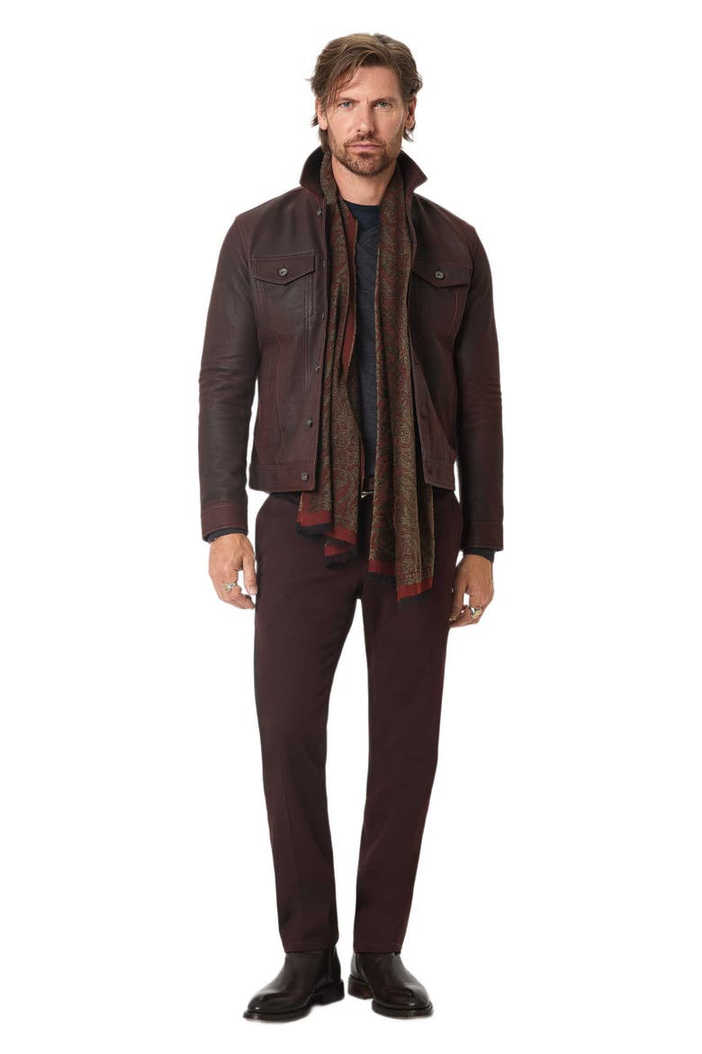 Andrew Leather Trucker Jacket, Alternate, color, OXBLOOD