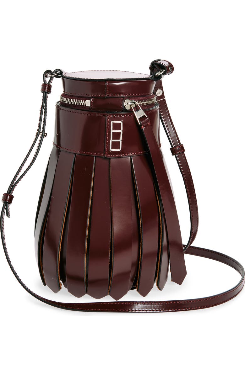 JW Anderson Tassel Leather Bucket Bag, Alternate, color,