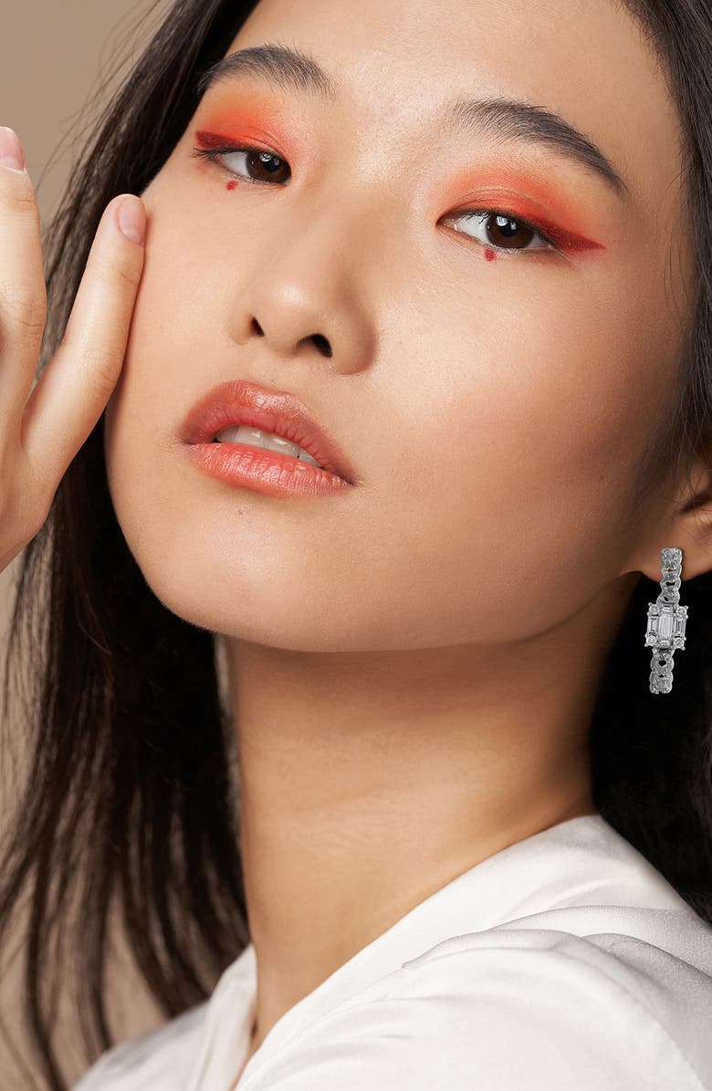 Mindi Mond Oval Link Diamond Hoop Earrings, Alternate, color, 18K White Gold