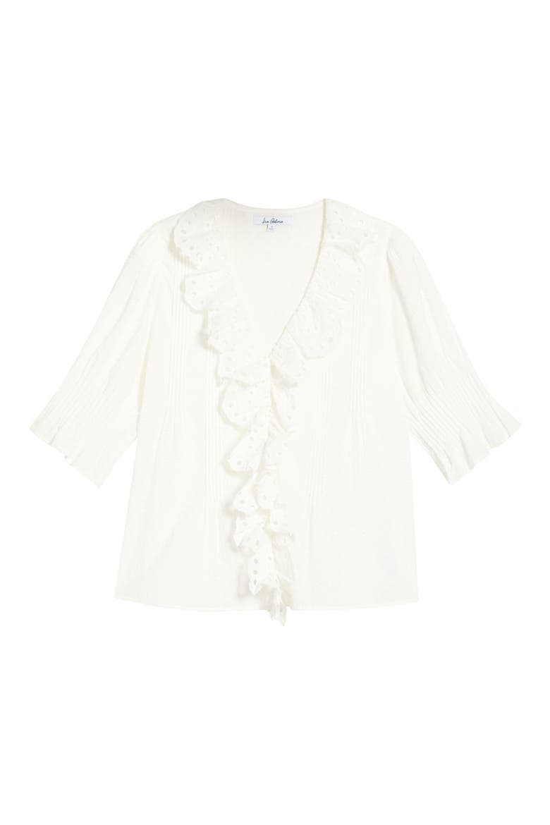 Flounce Ruffle Cotton Top, Alternate, color, BRIGHT WHITE