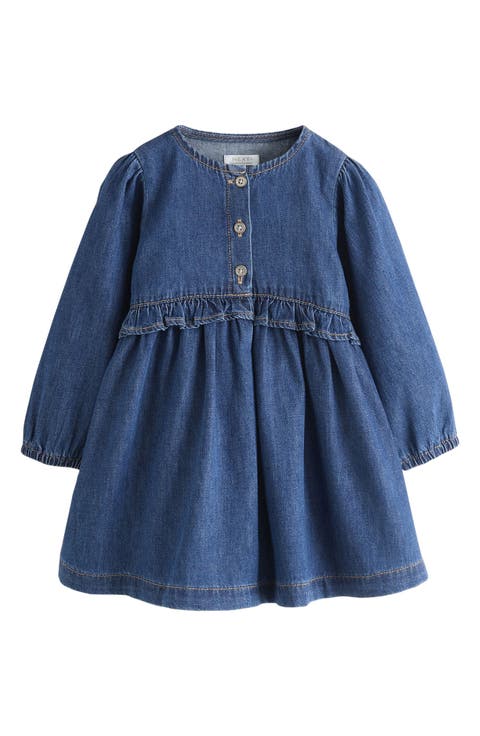 Kids' Denim Frill Dress