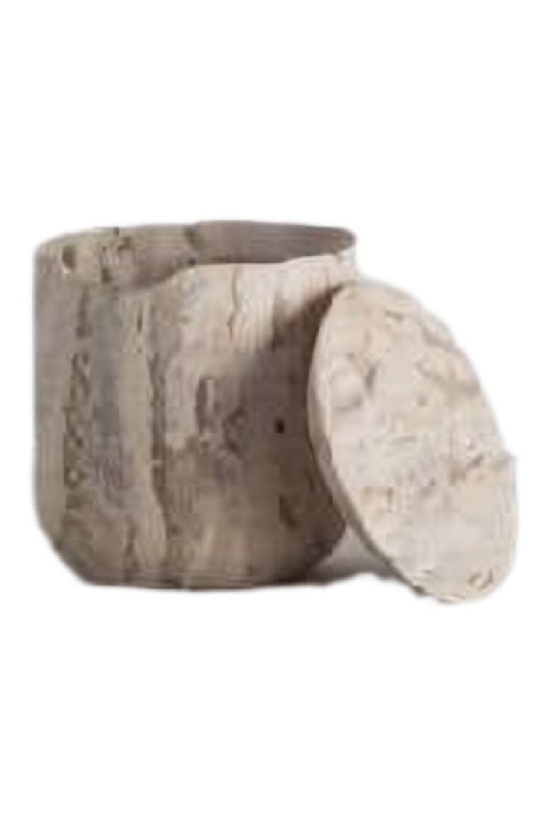 Less Is More Low Container, Alternate, color, Travertine Marble