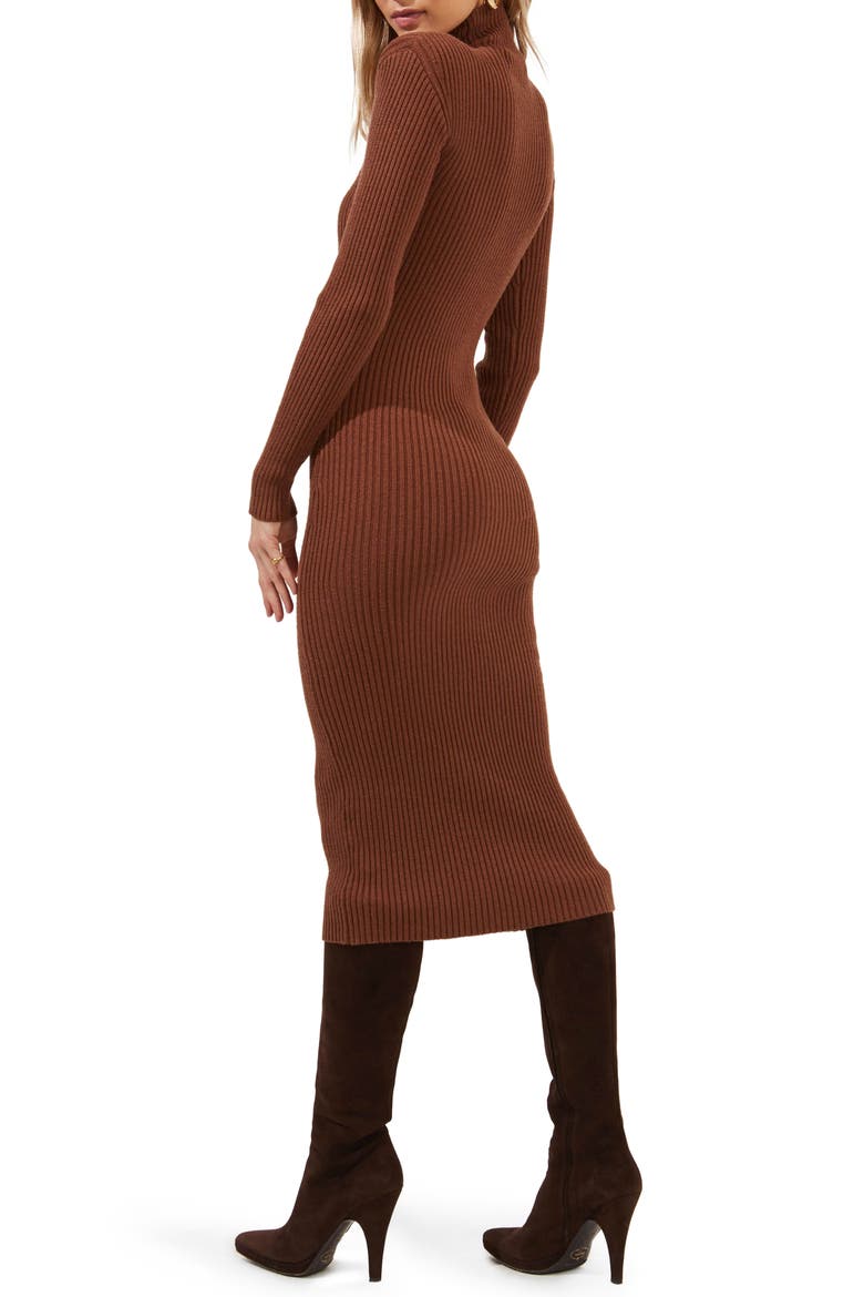 Abilene Long Sleeve Sweater Dress, Alternate, color, NUTMEG