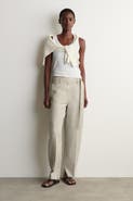 COS Belted Linen Barrel-Leg Pants