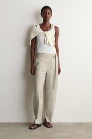 COS Belted Linen Barrel-Leg Pants
