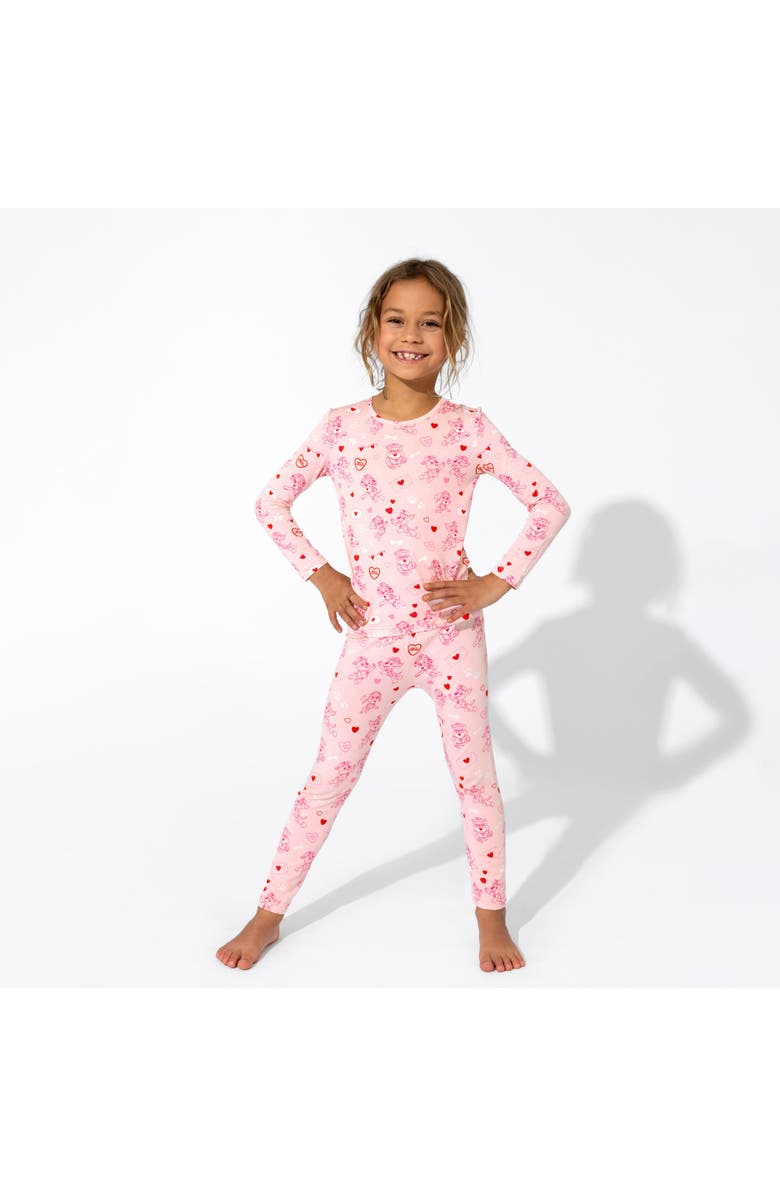Bellabu Bear Kids' PAW Valentine Pink Set of 2 Piece Pajamas, Alternate, color, Paw Valentine Pink