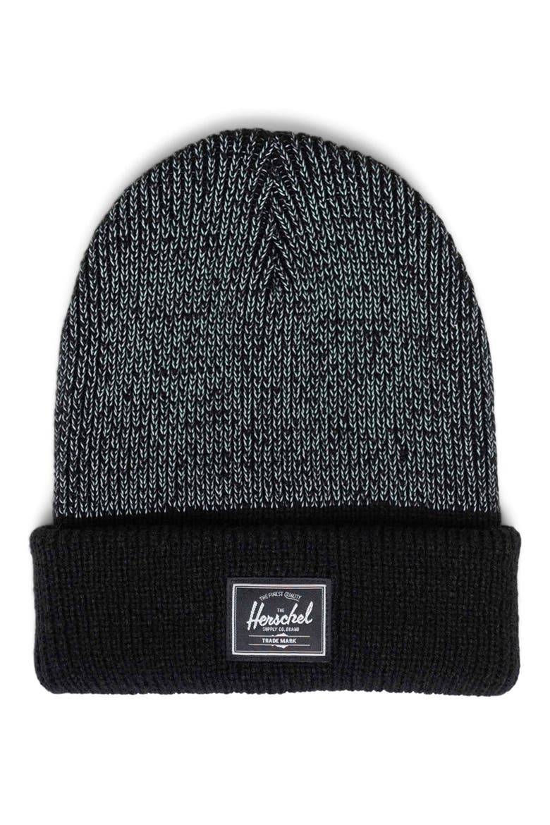 Kids' Elmer Reflective Rib Beanie, Main, color, BLACK REFLECTIVE