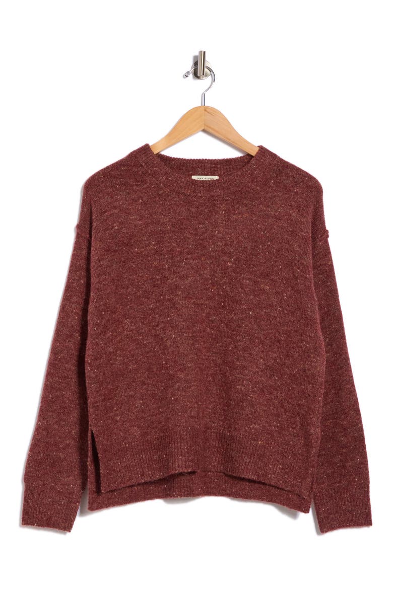 Drop Shoulder Sweater, Alternate, color, BERRY
