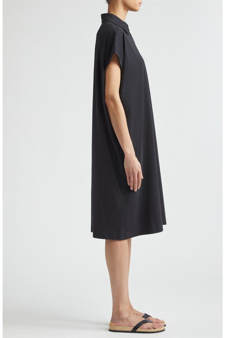 Organic Cotton Jersey Shirtdress, Alternate, color, BLACK