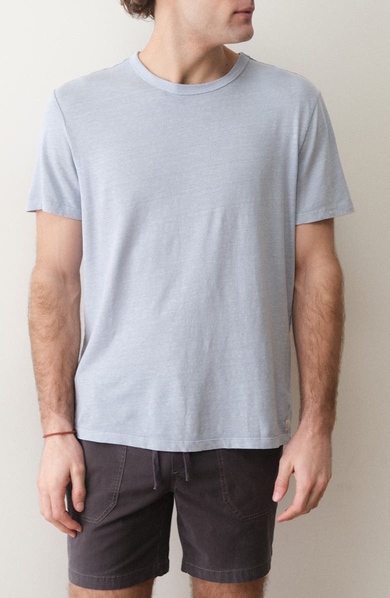 Marine Layer Relaxed Hemp & Cotton T-Shirt, Main, color, Soft Chambray