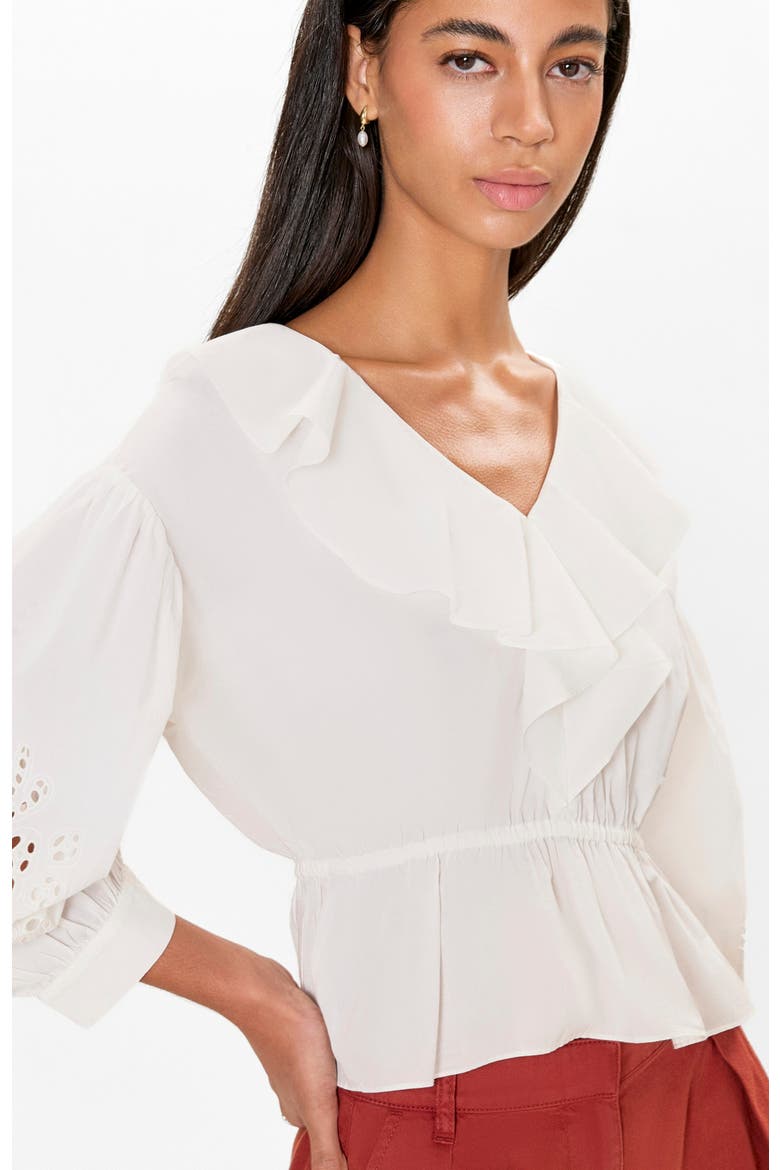 Lorelai Embroidered Blouse, Alternate, color, Ivory