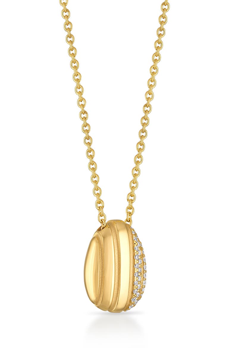 Eos Egg Diamond Necklace, Alternate, color, YELLOW GOLD
