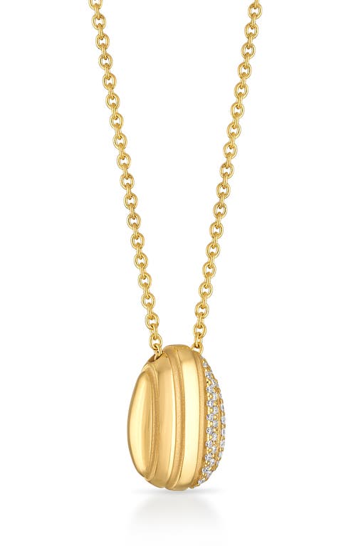 Pamela Zamore Eos Egg Diamond Necklace In Gold