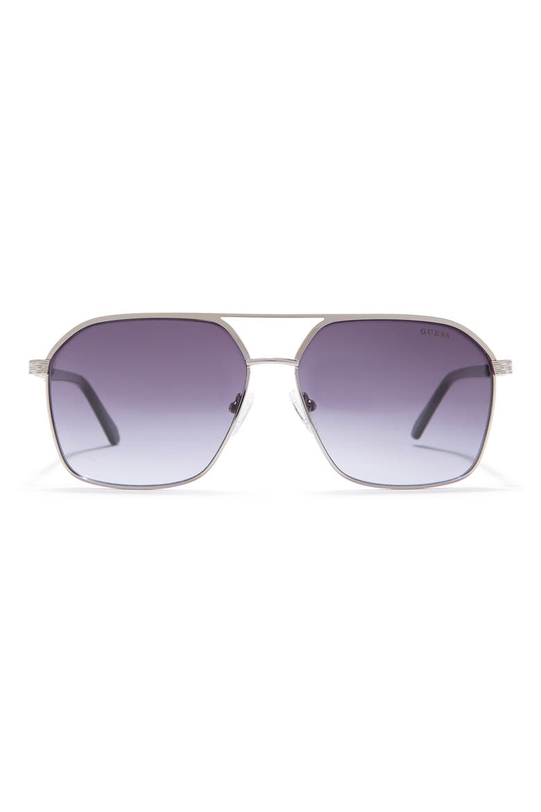 60mm Metal Shield Sunglasses, Main, color, SGUN/ SMKG