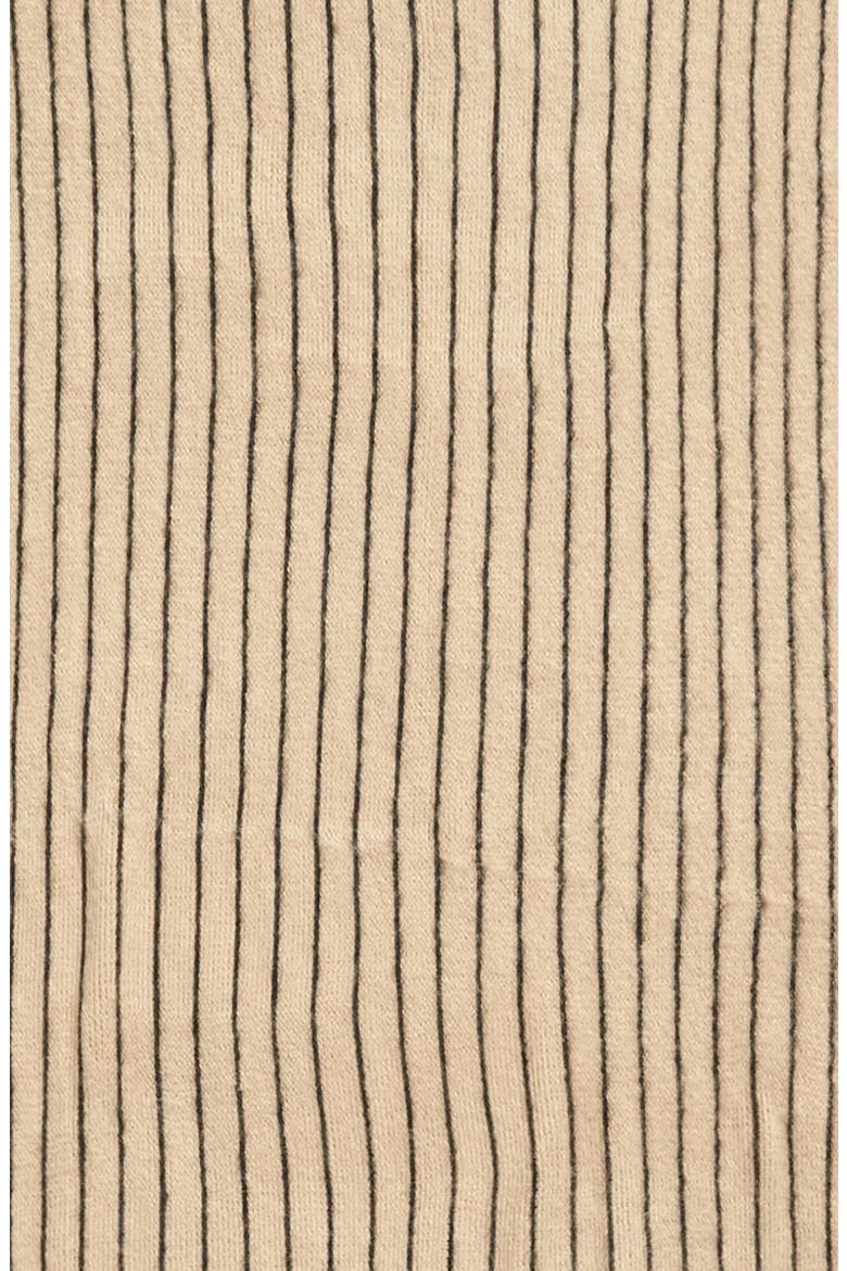 Fringed Stripe Scarf, Alternate, color, KHAKI