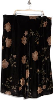Vince Floral Velvet Skirt