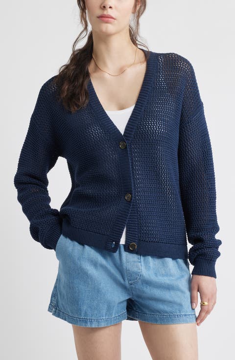 Open Stitch Cotton Cardigan