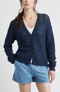 Caslon® Open Stitch Cotton Cardigan