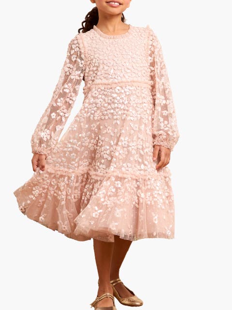 Maeva Long Sleeve Kids Dress (Toddler, Little Kid, Big Kid)