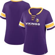 FANATICS Women's Fanatics Purple Minnesota Vikings Redzone Draw Play Athena Lace-Up T-Shirt