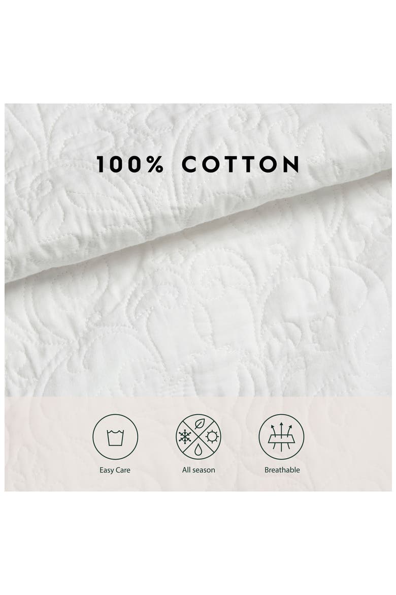 Heirloom Crochet Quilt Set, Alternate, color, WHITE