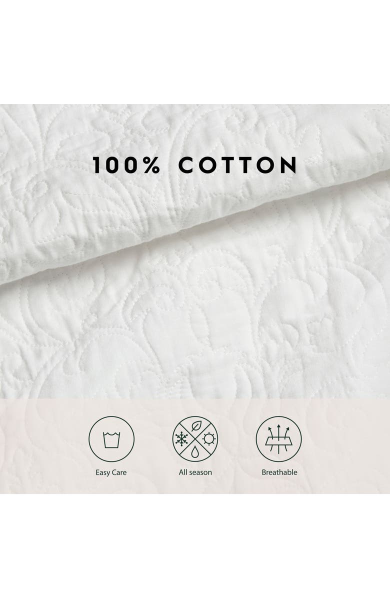 Laura Ashley Heirloom Crochet Quilt Set, Alternate, color, White