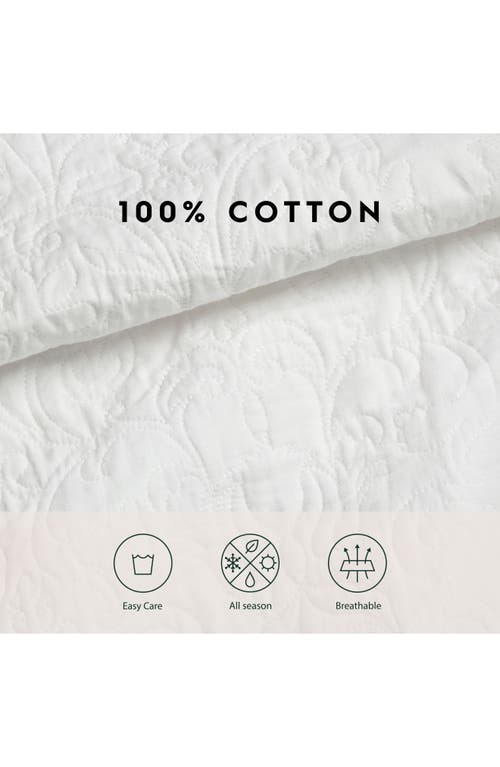 Laura Ashley Heirloom Crochet Quilt Set In White