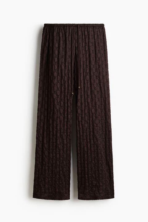 Lace-look Drawstring Trousers