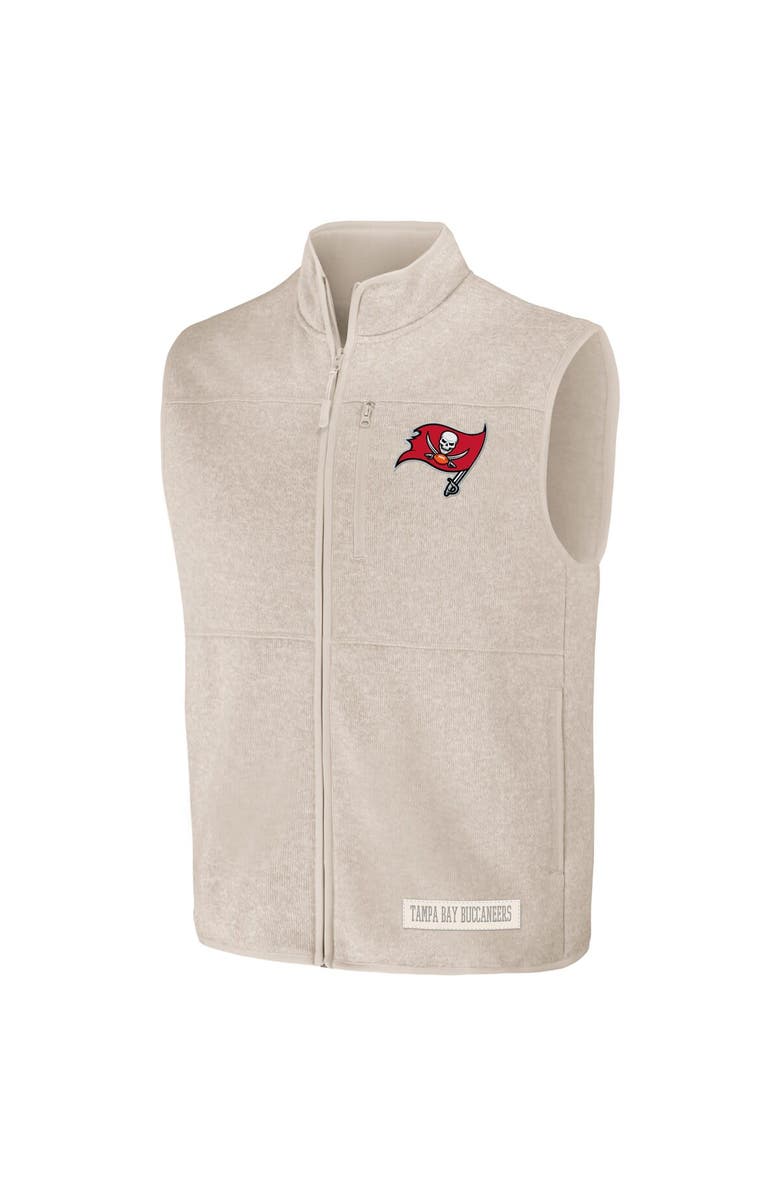 NFL X DARIUS RUCKER Men's NFL x Darius Rucker Collection by Fanatics Oatmeal Tampa Bay Buccaneers Full-Zip Sweater Vest, Alternate, color, Oatmeal