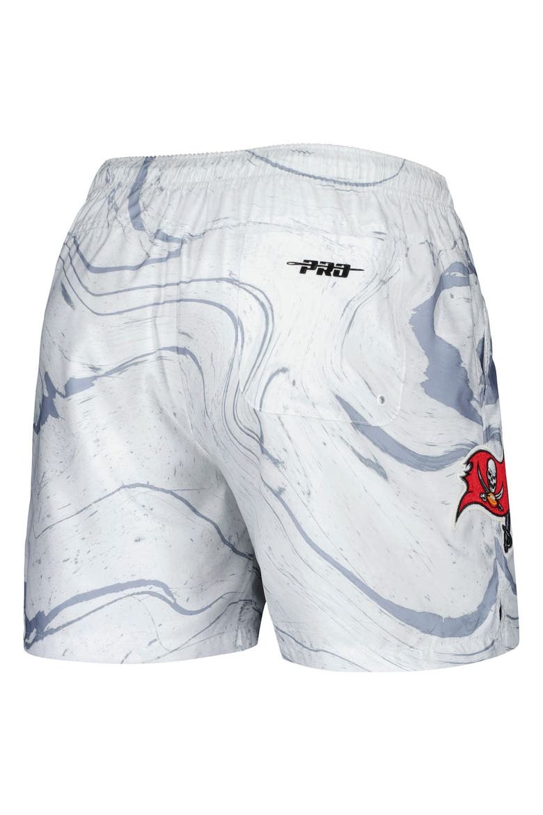 Men's Pro Standard White Tampa Bay Buccaneers Allover Marble Print Shorts, Alternate, color, White