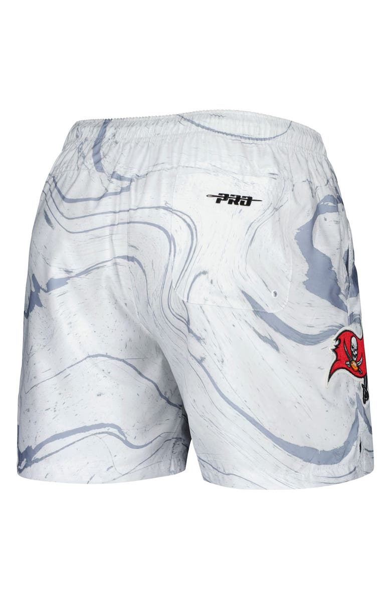 PRO STANDARD Men's Pro Standard White Tampa Bay Buccaneers Allover Marble Print Shorts, Alternate, color, White