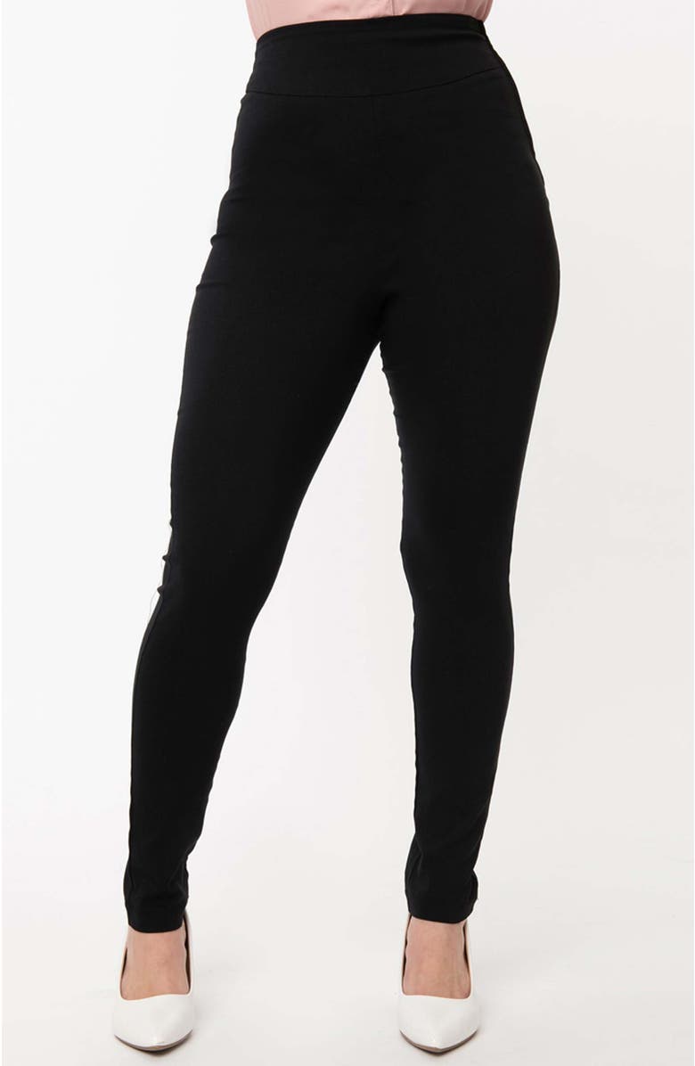 Unique Vintage Rizzo Cigarette Pants, Alternate, color, Black