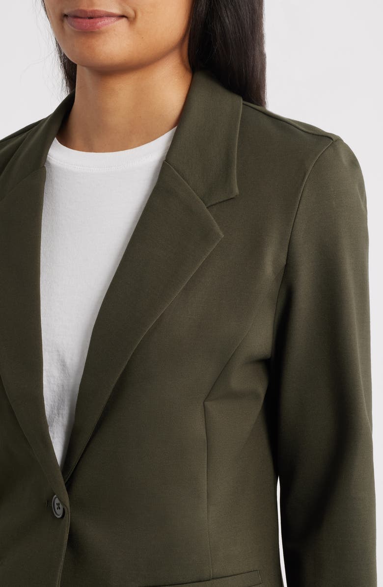 Liverpool Fitted Knit Blazer, Alternate, color, Forest Night