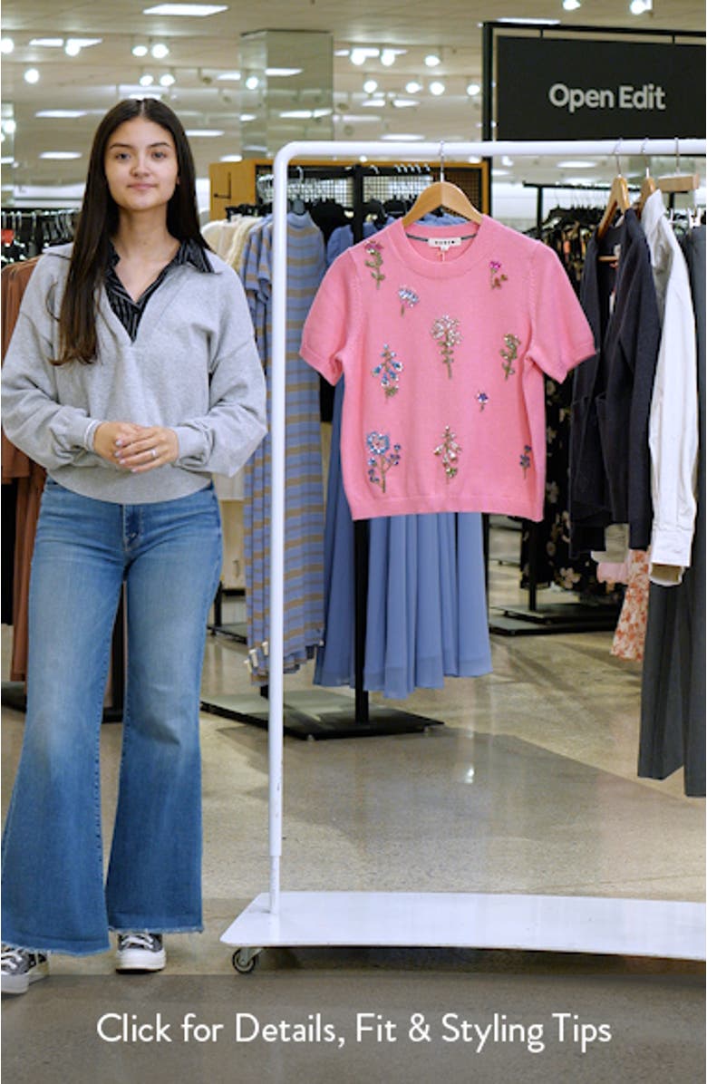 Crystal Embellished Cotton Sweater, sales video thumbnail