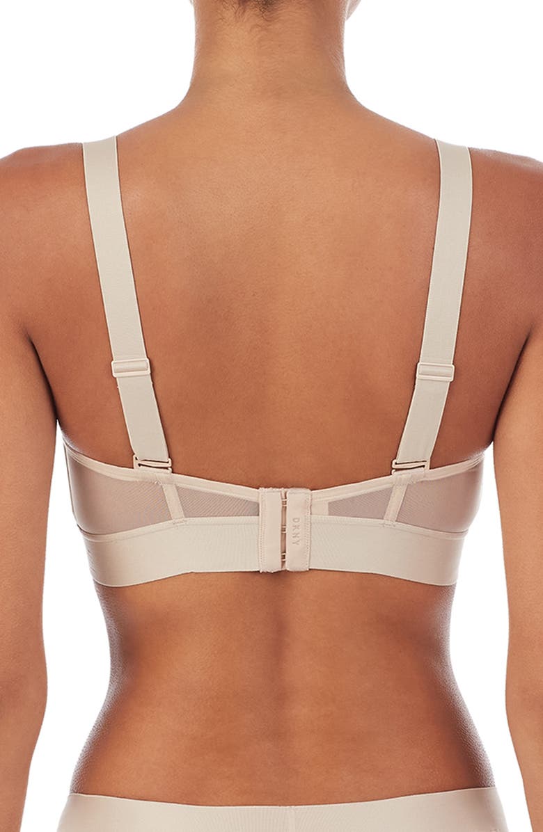 DKNY Sheers Strapless Underwire Bra, Alternate, color, Cashmere