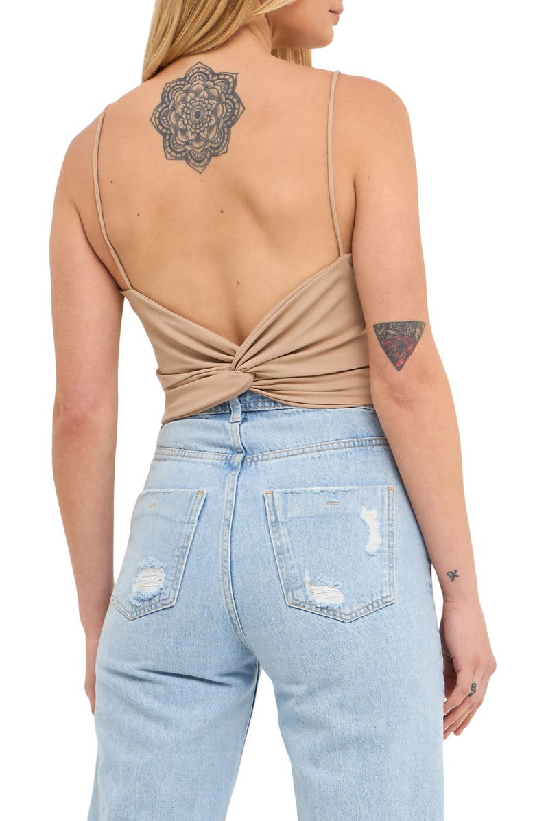 Grey Lab Ruched Twist Camisole, Alternate, color, Taupe