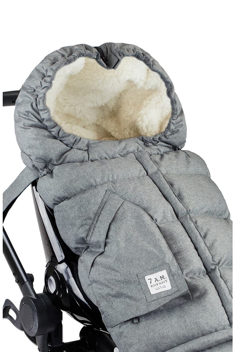 212 evolution® Extendable Stroller & Car Seat Waterproof Footmuff, Alternate, color, HEATHER GREY