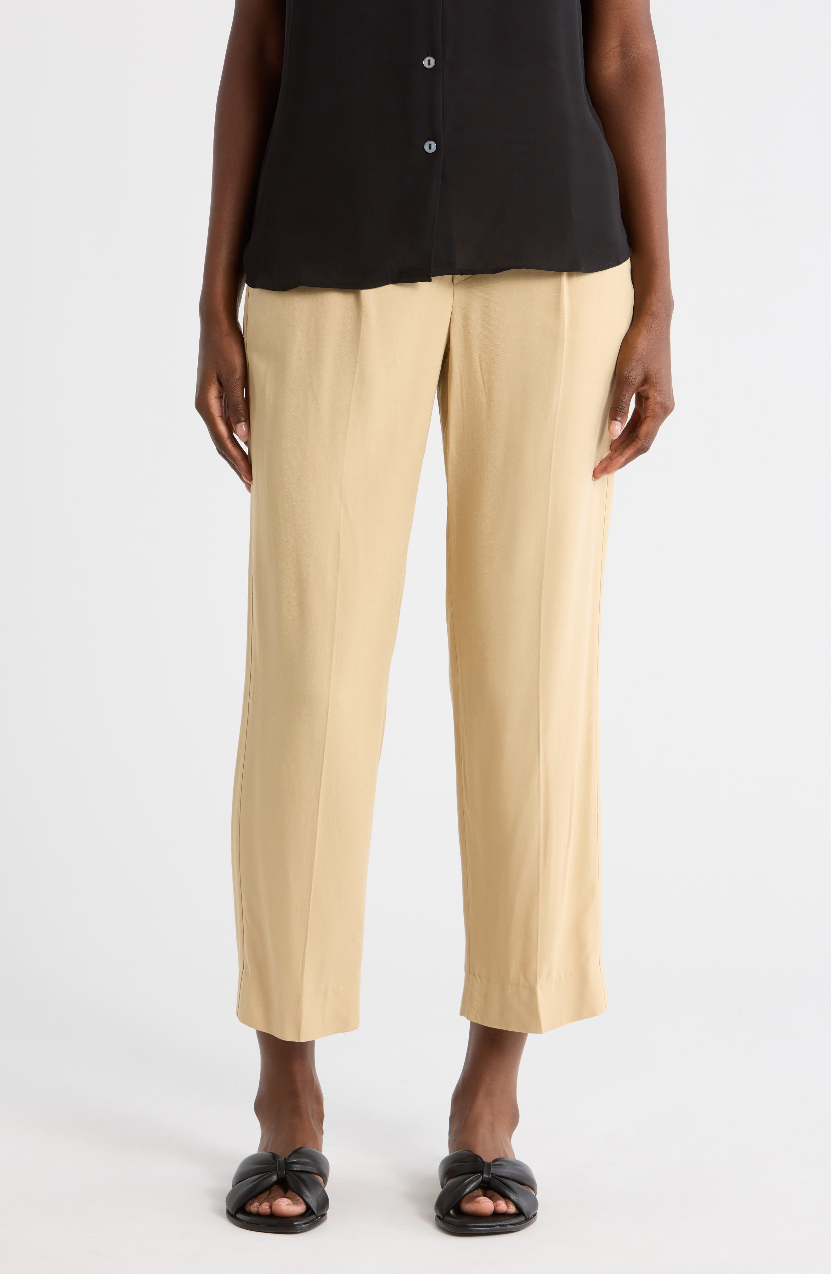 Pleated Cropped Pants - image 3
