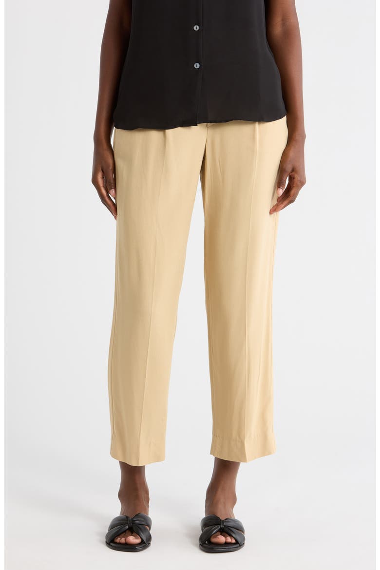 Pleated Cropped Pants, Main, color, TAN