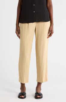 Pleated Cropped Pants