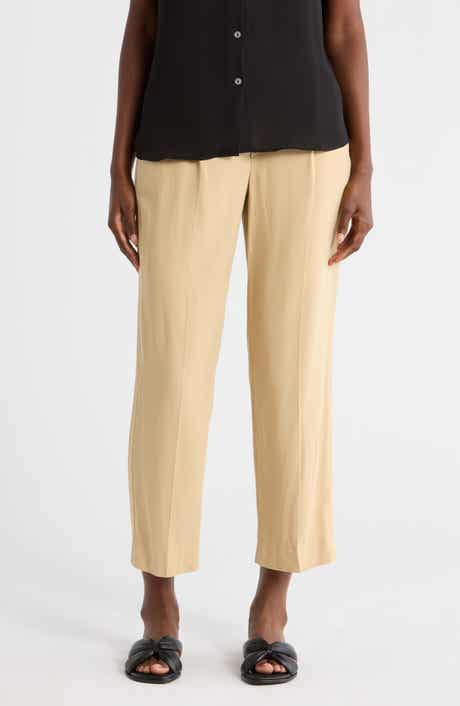 Pleated Cropped Pants