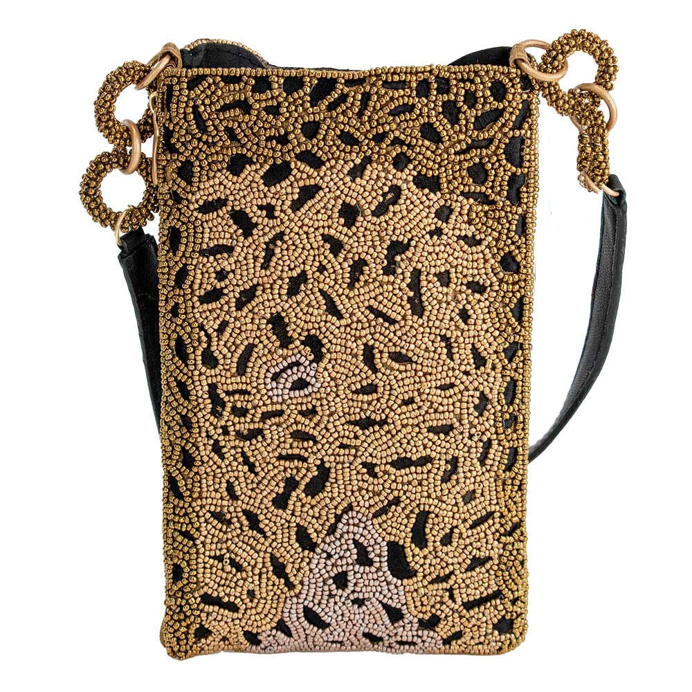 Mary Frances Accessories Gone Wild Crossbody Phone Bag, Alternate, color, Gold