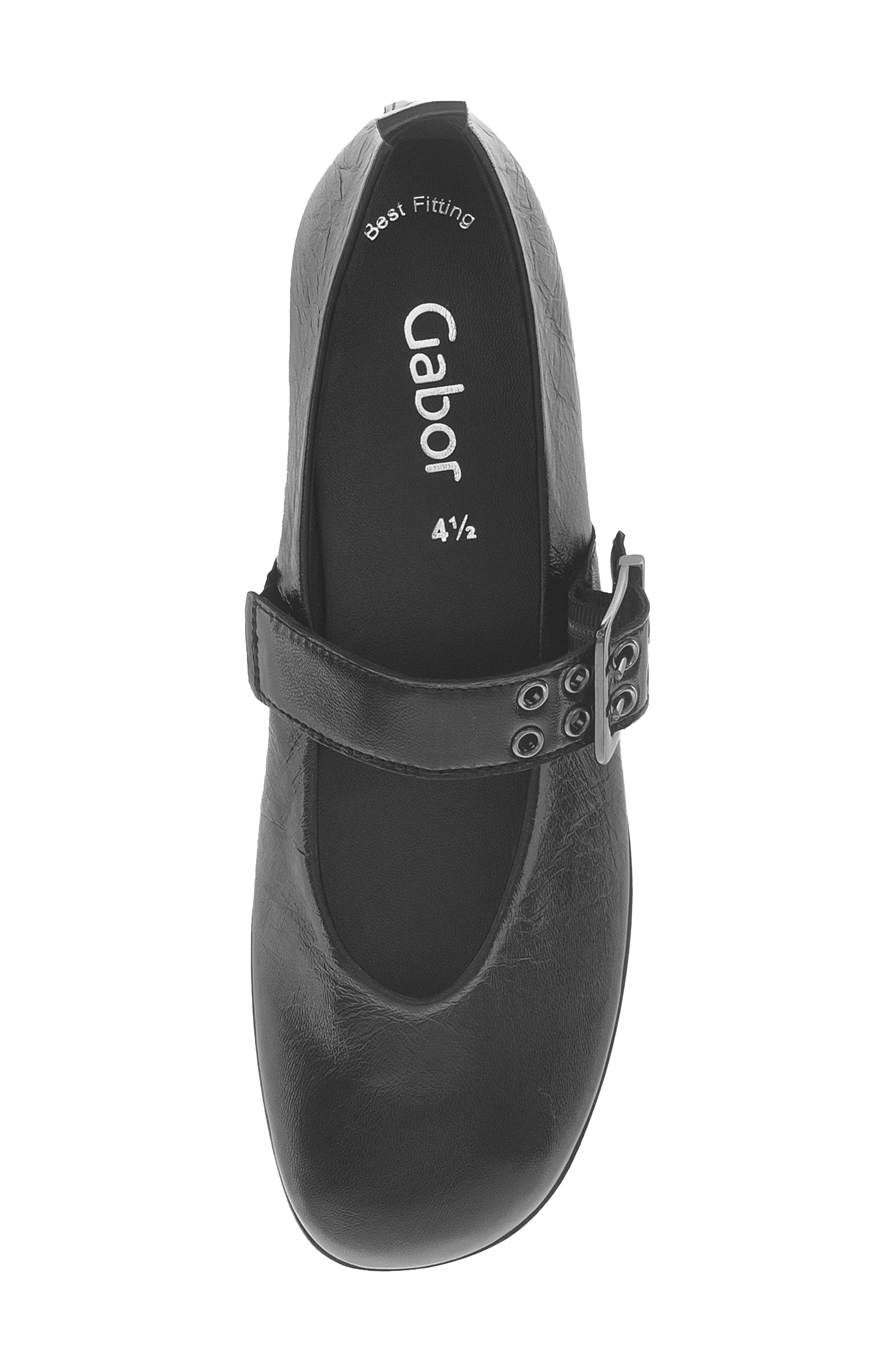 Gabor Mary Jane Flat, Alternate, color, Black