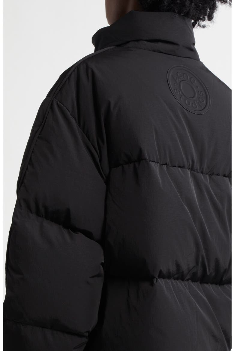 Sprayed Print Down Puffer Jacket, Alternate, color, BLACK