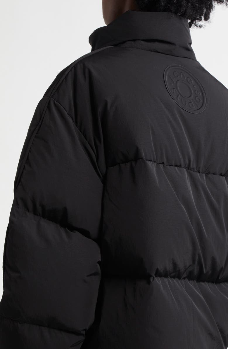 Acne Studios Sprayed Print Down Puffer Jacket, Alternate, color, Black