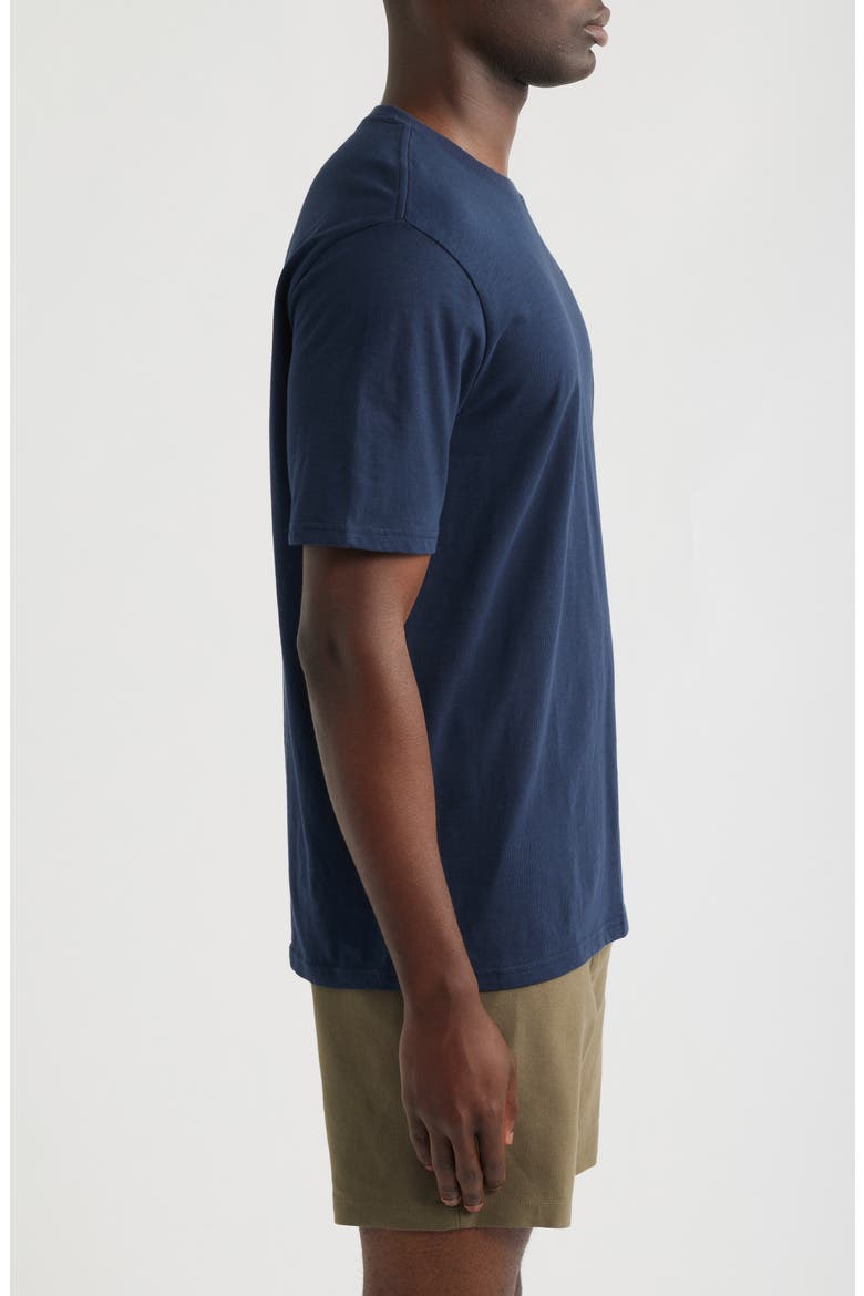 Slub Cotton Crewneck T-Shirt, Alternate, color, NAVY SAPPHIRE