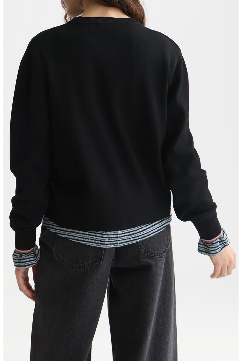 Compact Relaxed Fit Button Front Cardigan, Alternate, color, METEORITE